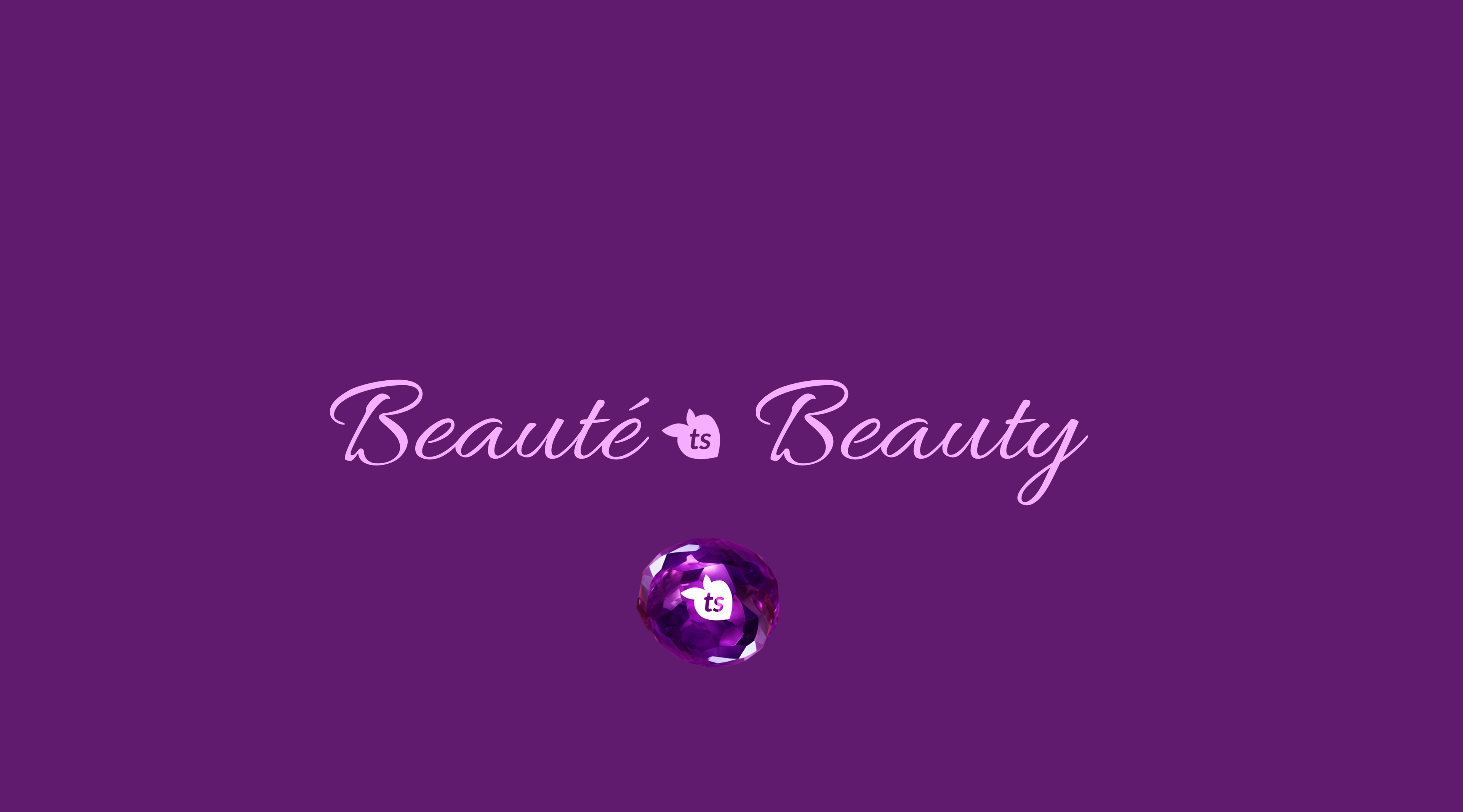 Beaute Beauty logo on a purple background
