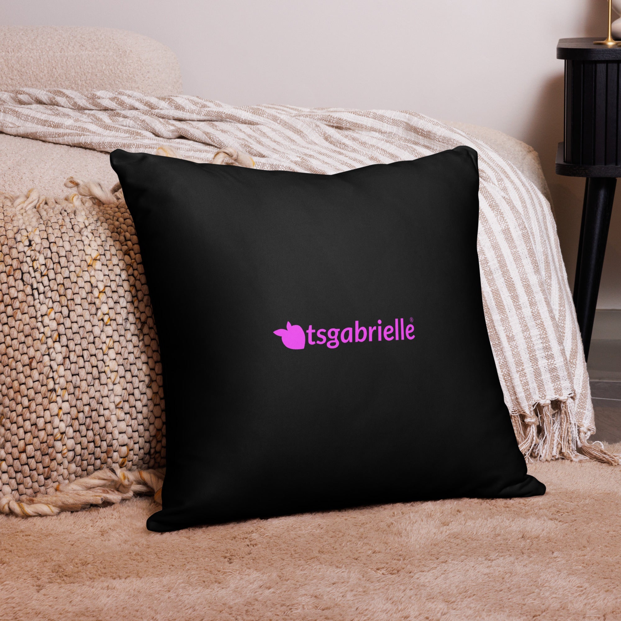 tsgabrielle® • Flamant 🦩 Rose • Pillows • Black • 3 Sizes