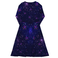 tsgabrielle® • For Her 👗 • 🌌✨ Cosmic Edition •  Long Sleeve Midi Dress