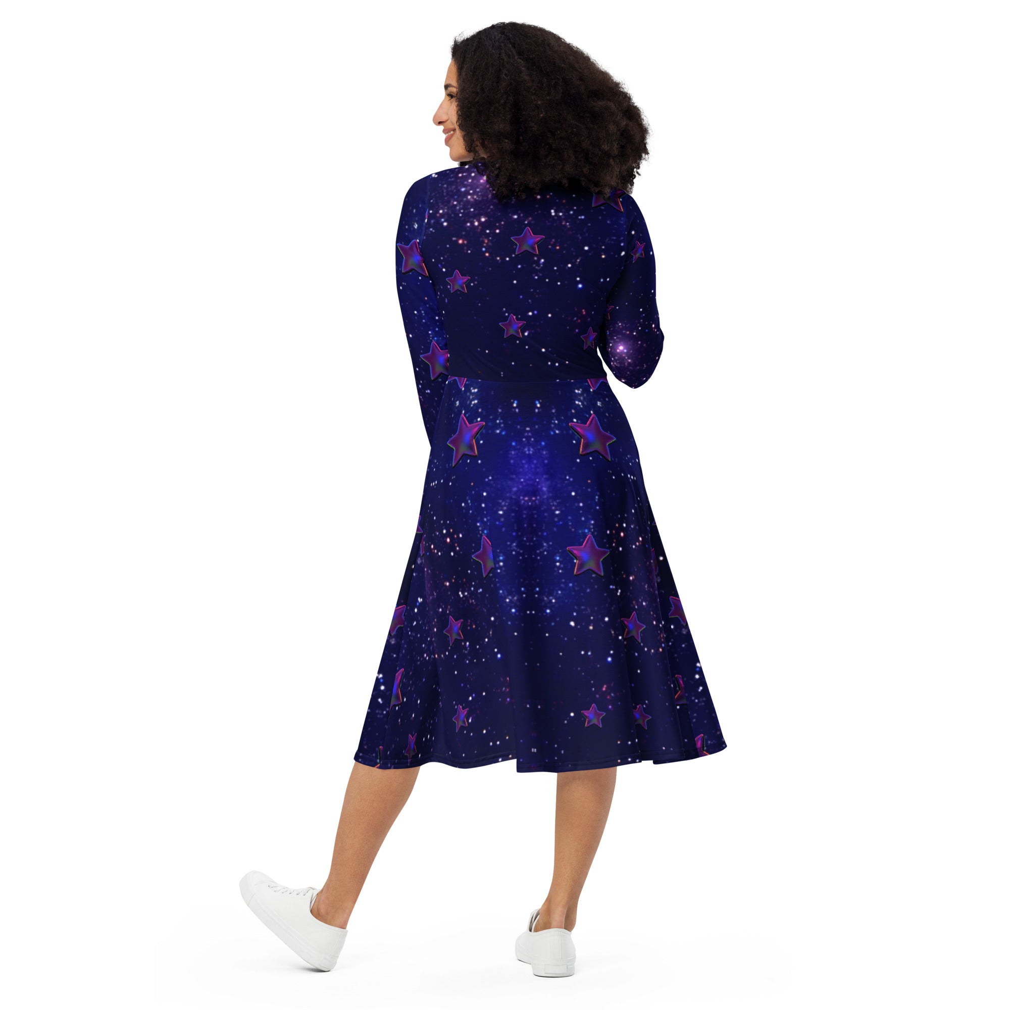 tsgabrielle® • For Her 👗 • 🌌✨ Cosmic Edition •  Long Sleeve Midi Dress