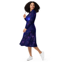 tsgabrielle® • For Her 👗 • 🌌✨ Cosmic Edition •  Long Sleeve Midi Dress