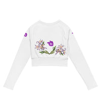 tsgabrielle® • For Her 👗 • TransFLOWer • Long-Sleeve Crop Top • White