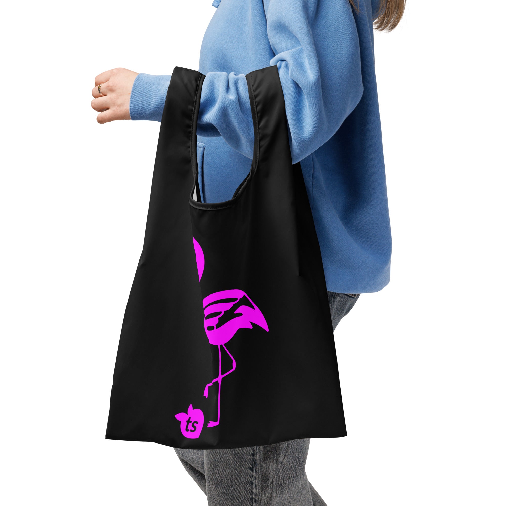 tsgabrielle® • Flamant Rose • Shopping Bag • Black