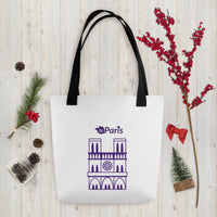 tsgabrielle® • Paris - Notre-Dame Cathedral • Tote Bag • White • 39 x 39 cm