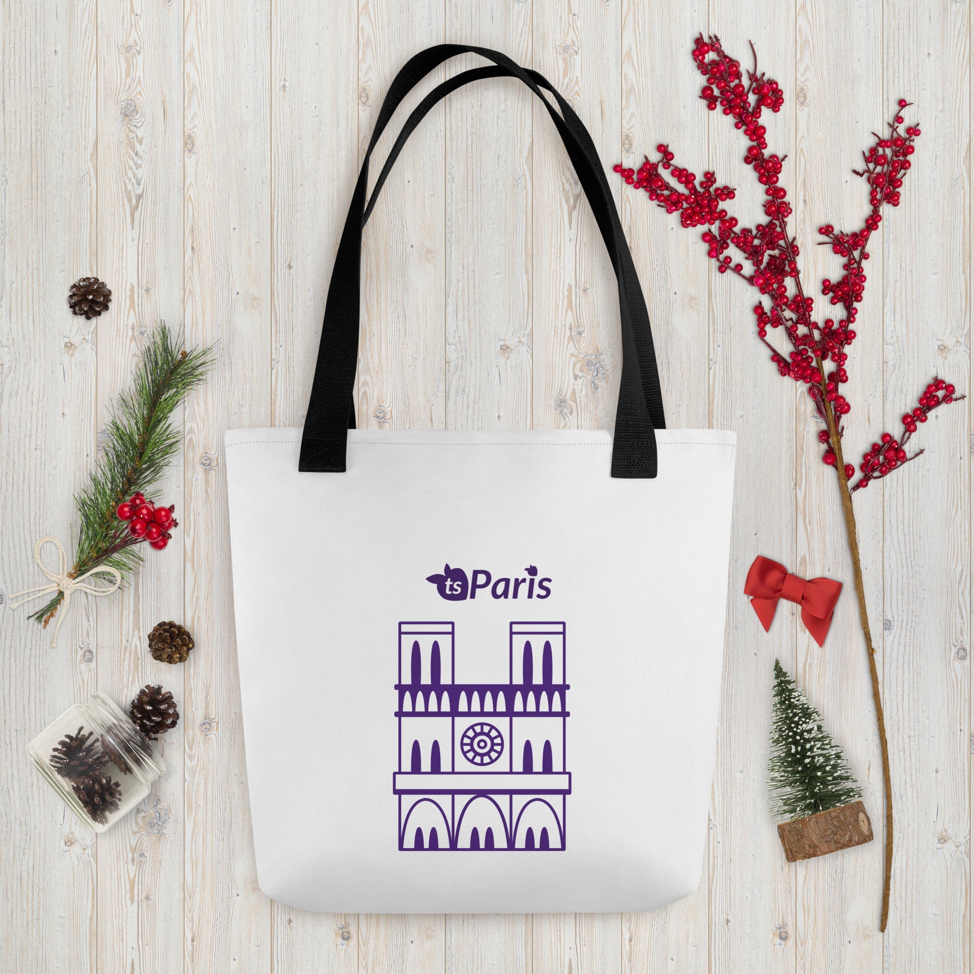 tsgabrielle® • Paris - Notre-Dame Cathedral • Tote Bag • White • 39 x 39 cm