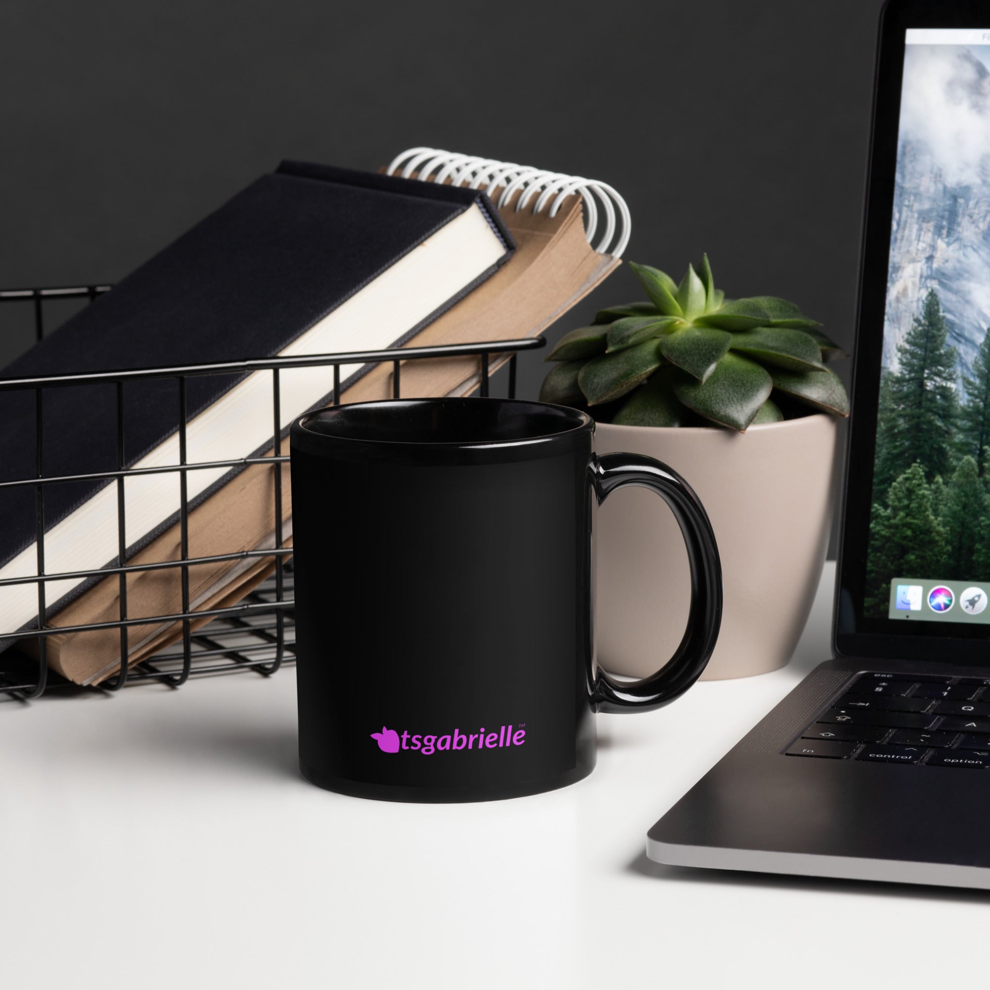 tsgabrielle • Flamant Rose • Glossy Mug • Black • Ceramic • 2 Sizes