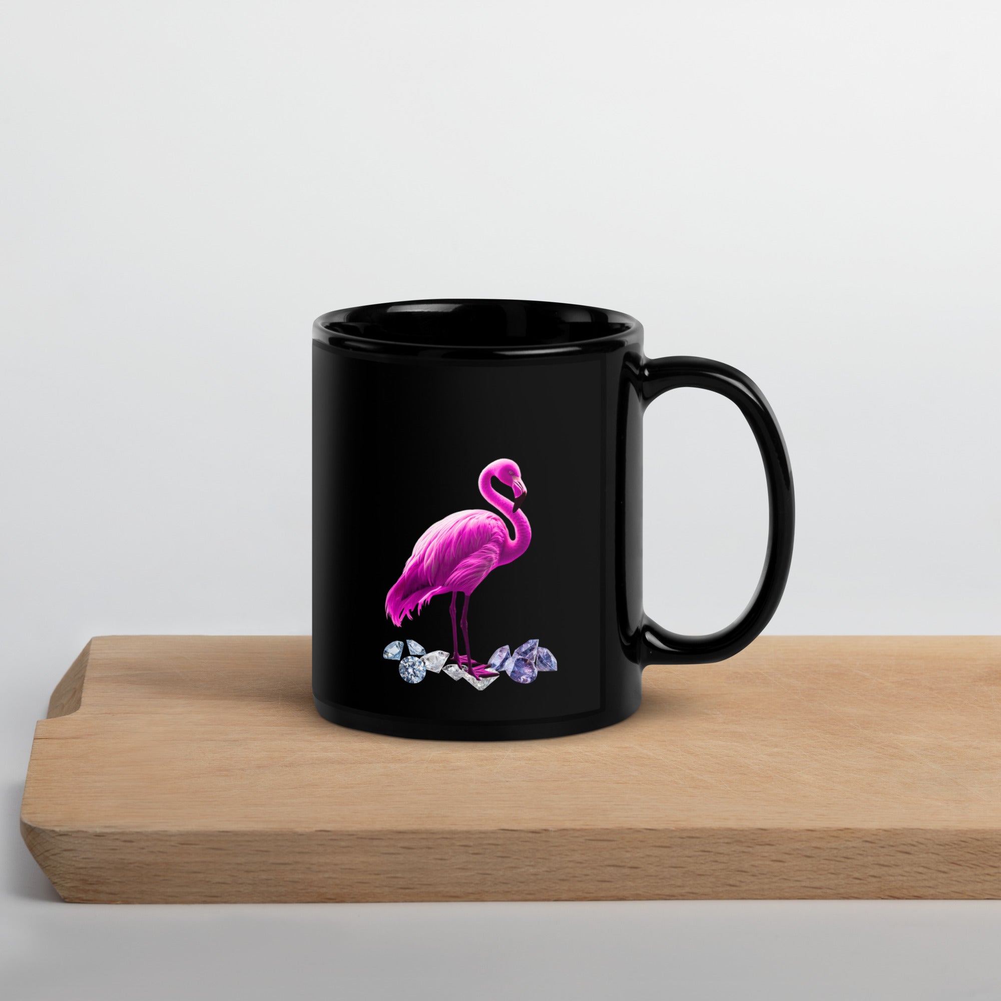 tsgabrielle® • Flamant 🦩 Rose • Glossy Mug • Black • Ceramic • 2 Sizes •