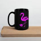 tsgabrielle • Flamant Rose • Glossy Mug • Black • Ceramic • 2 Sizes