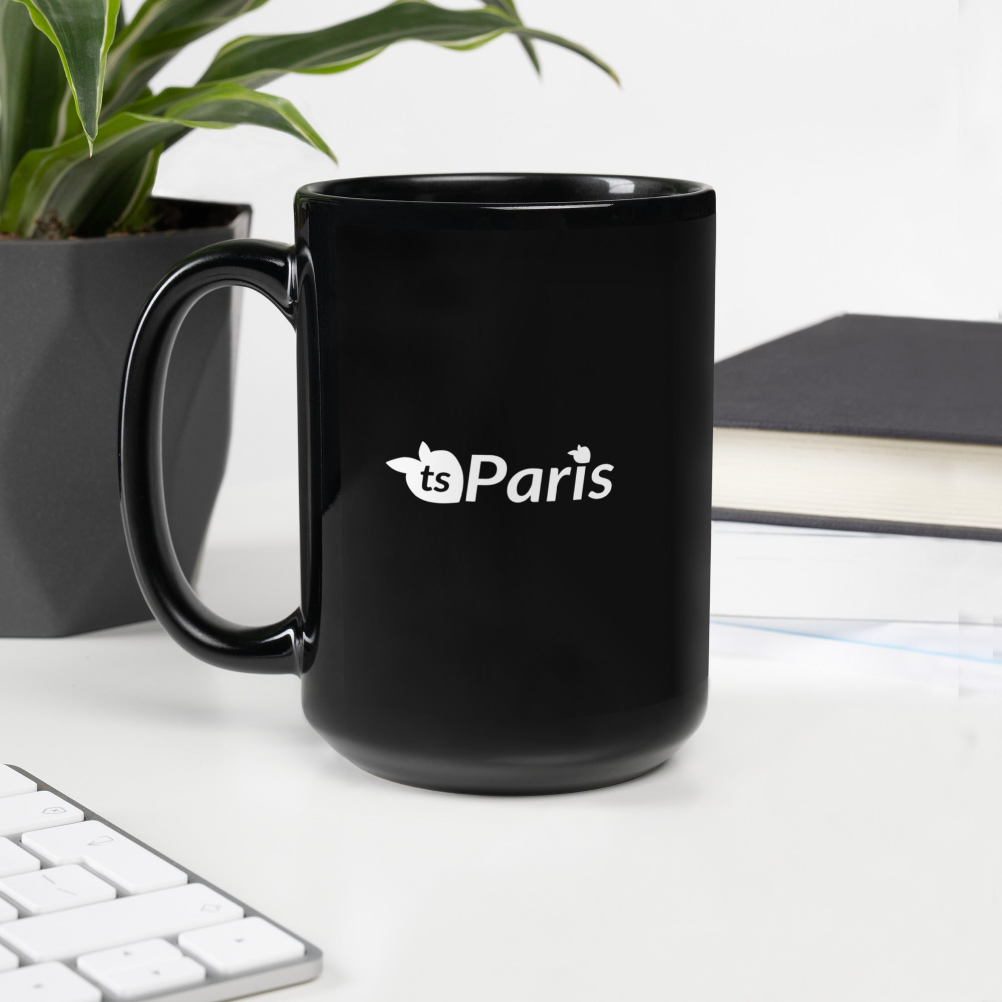 tsgabrielle® • Paris • Blankt krus • Sort • Keramik • 2 størrelser
