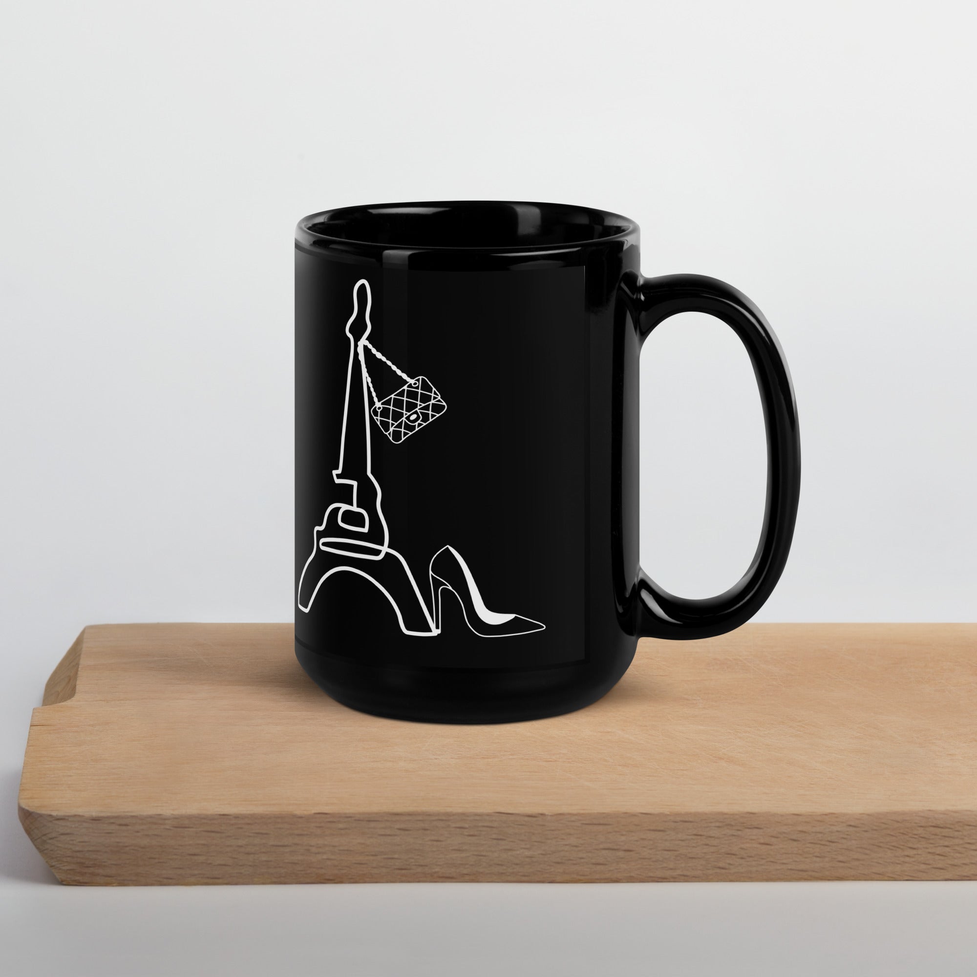 tsgabrielle® • Paris • Blankt krus • Sort • Keramik • 2 størrelser