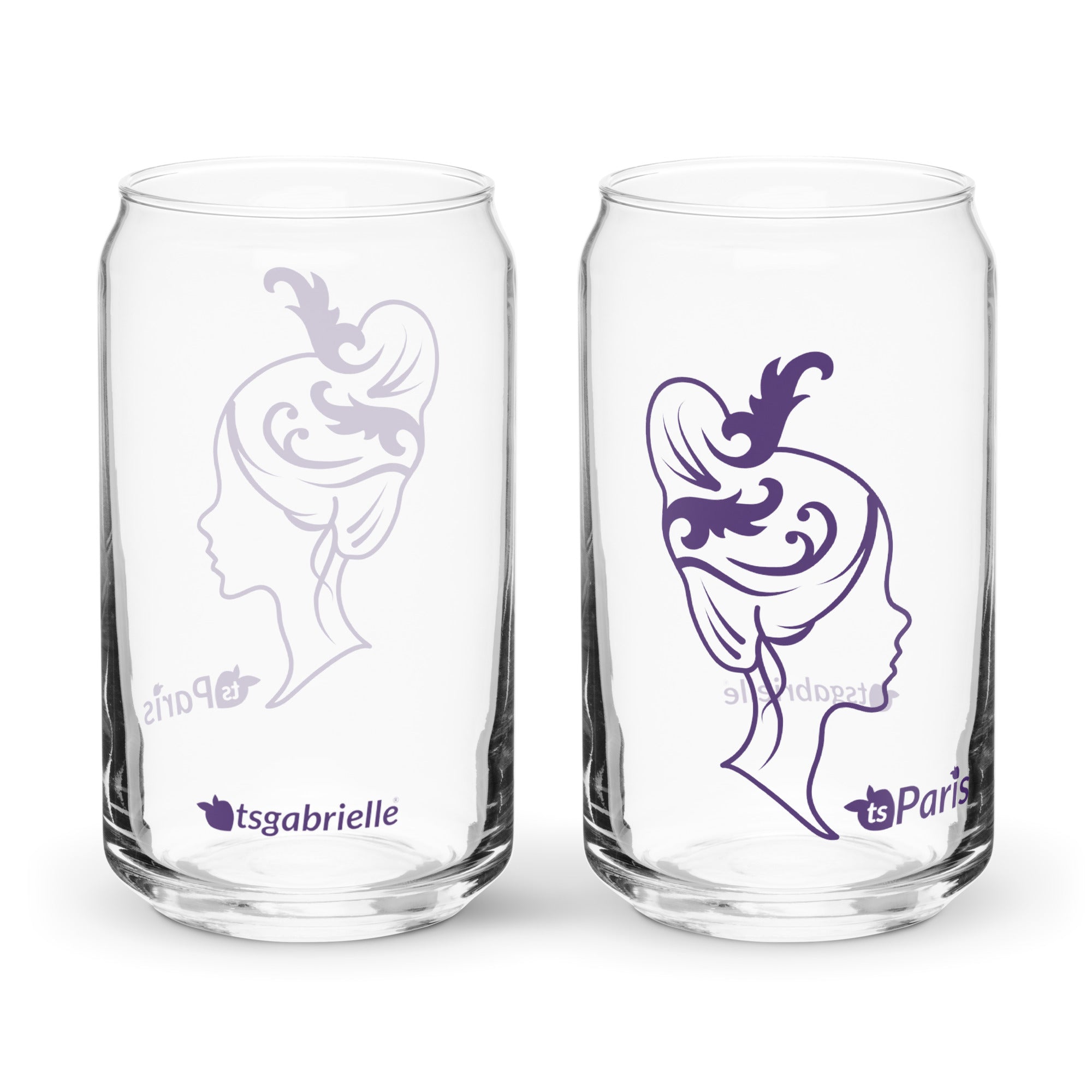 tsgabrielle® • Paris - Marie Antoinette • Can-Shaped Glass • 16 oz • 2 Options