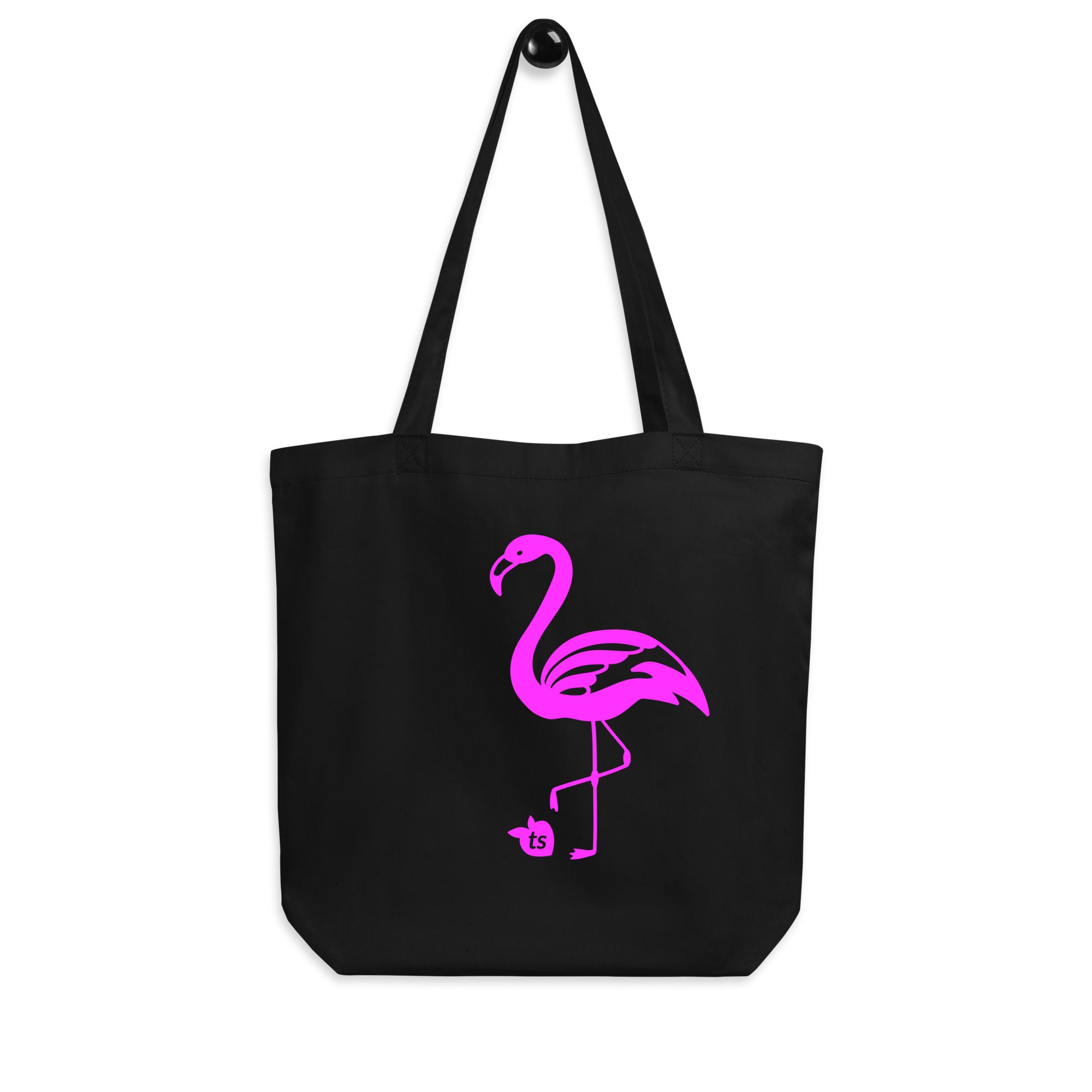 tsgabrielle® • Flamant Rose • Bag • Black • 100% Cotton Organic
