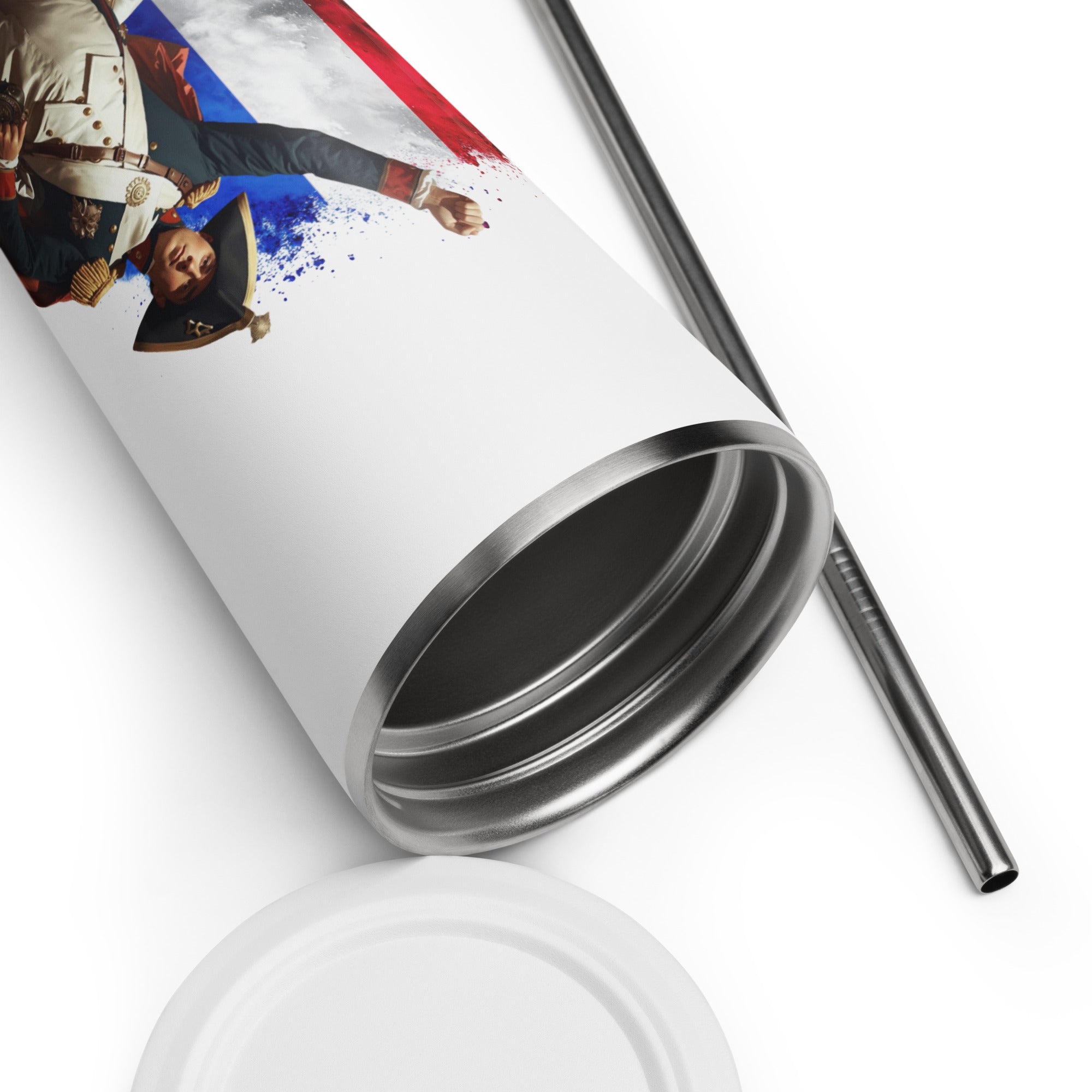 tsgabrielle® • Paris - Napoleon Bonaparte • Tumbler • Stainless Steel • White • 20 oz
