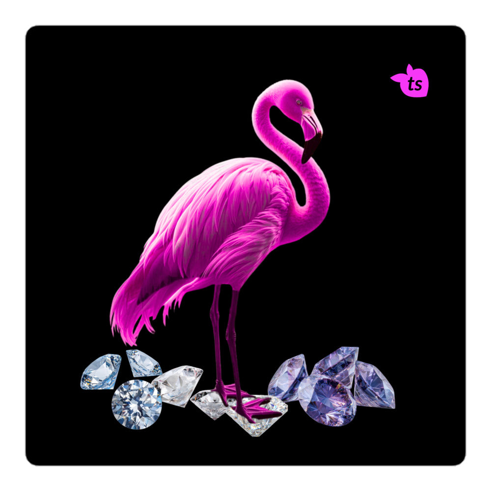 tsgabrielle® • Flamant 🦩 Rose • Bubble-Free Stickers • Purple • 3 Sizes • 5.5″×5.5″ Black Permanent