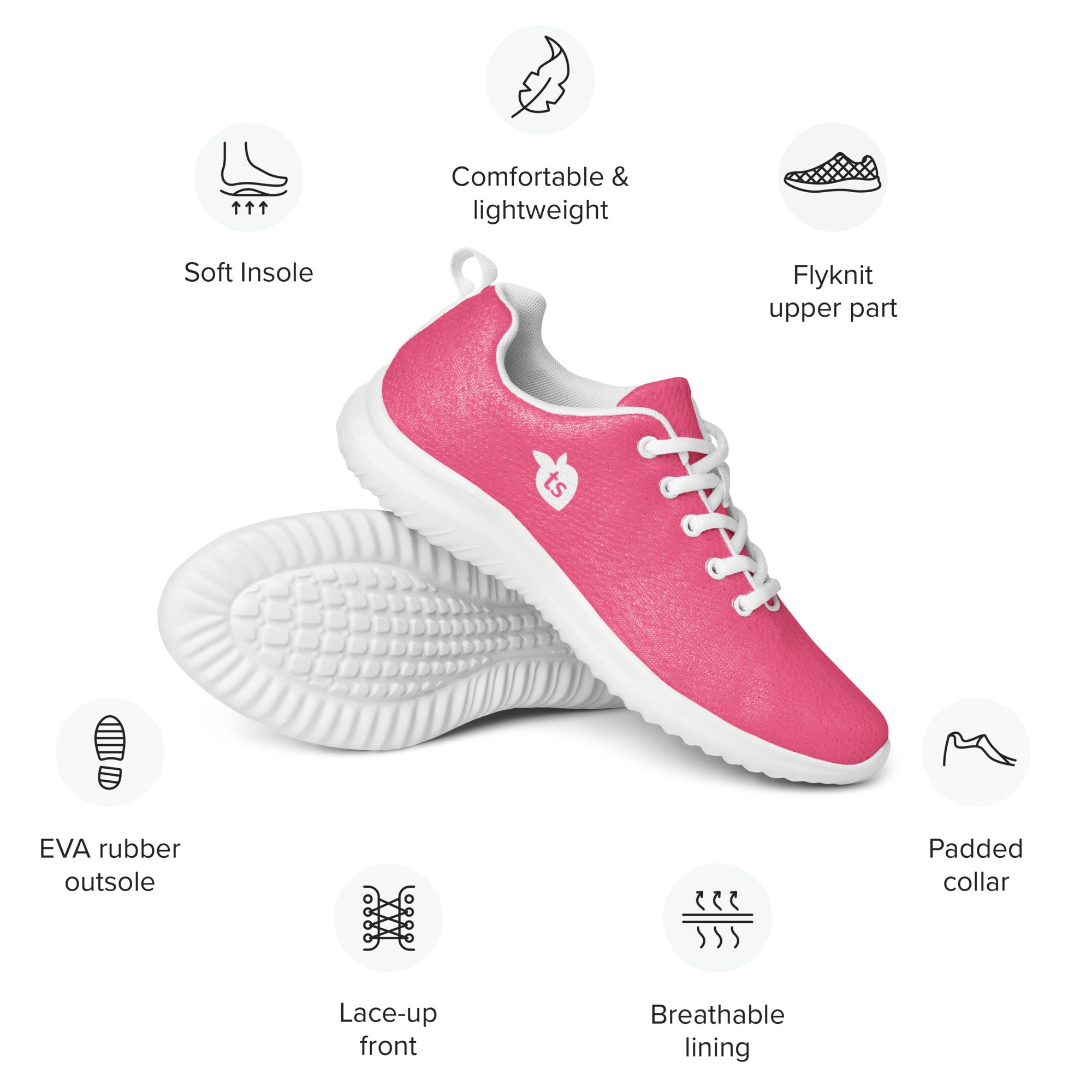 tsgabrielle® • Men's • Athletic Shoes • Brink Pink