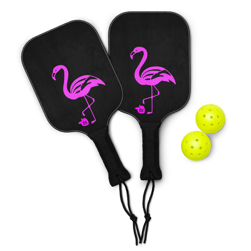 400 - tsgarielle® • Flamant Rose • Pickleball-paddelsæt • Sort