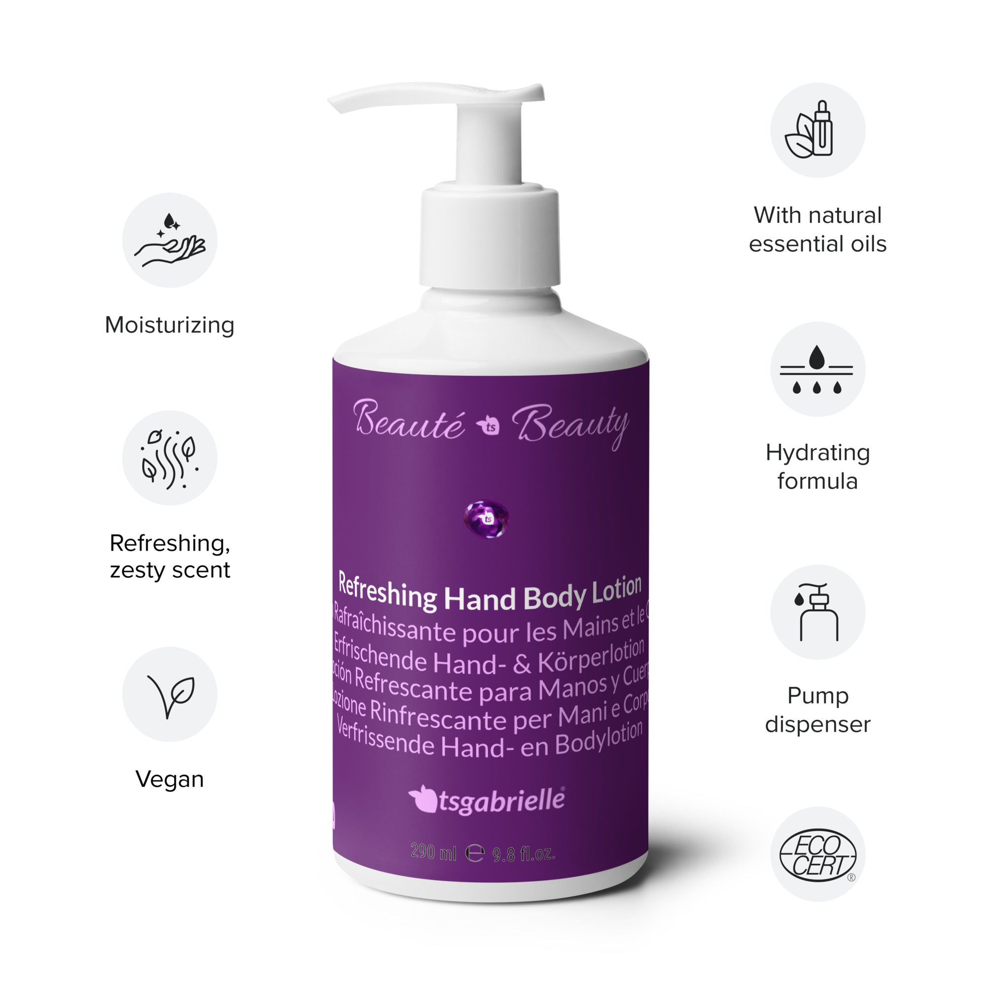 tsgabrielle • Beauté • Beauty • Forfriskende hånd- og bodylotion • 290 ml