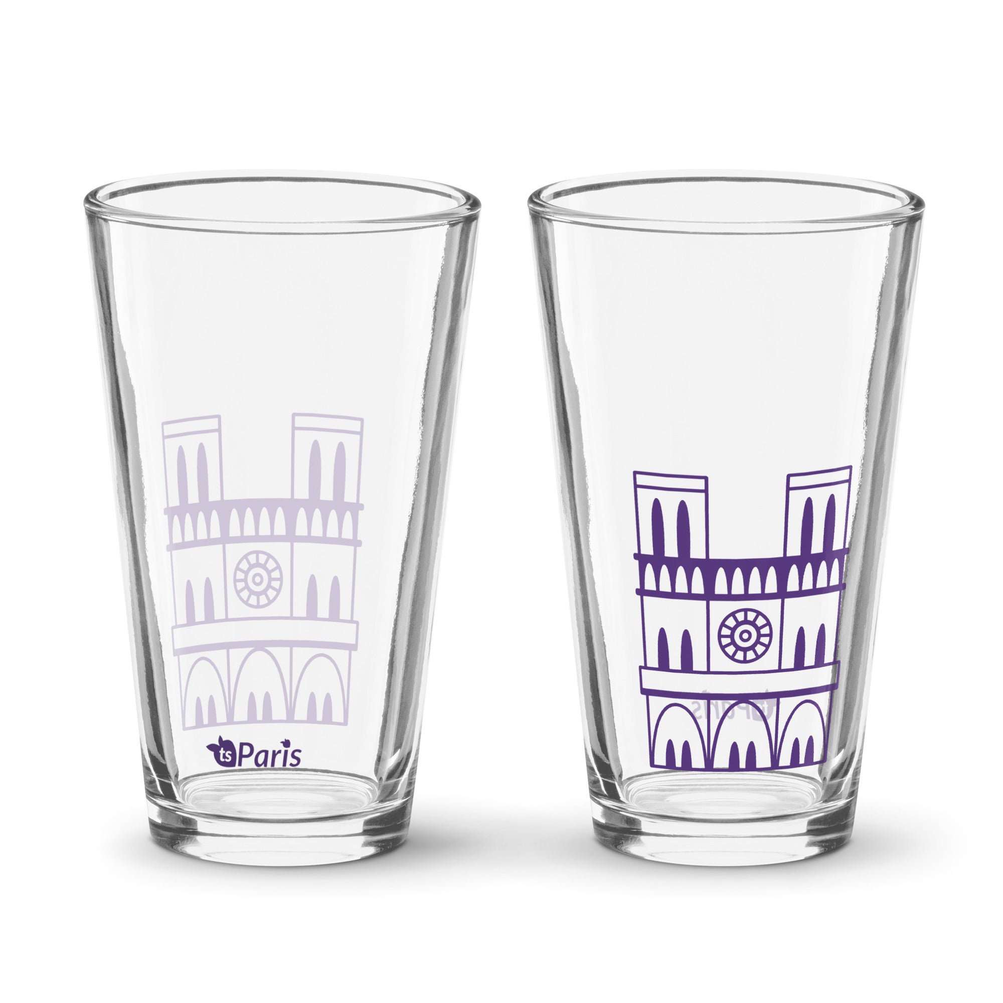tsgabrielle® • Paris - Notre-Dame-katedralen • Shaker-pintglas • 473 ml