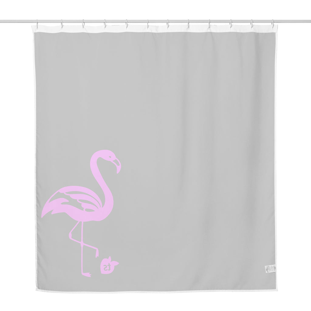 tsgabrielle® • Flamant Rose • Shower Curtain • Black • 180 x 188 cm