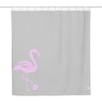 tsgabrielle® • Flamant Rose • Shower Curtain • Black • 180 x 188 cm