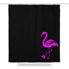 tsgabrielle® • Flamant Rose • Shower Curtain • Black • 180 x 188 cm