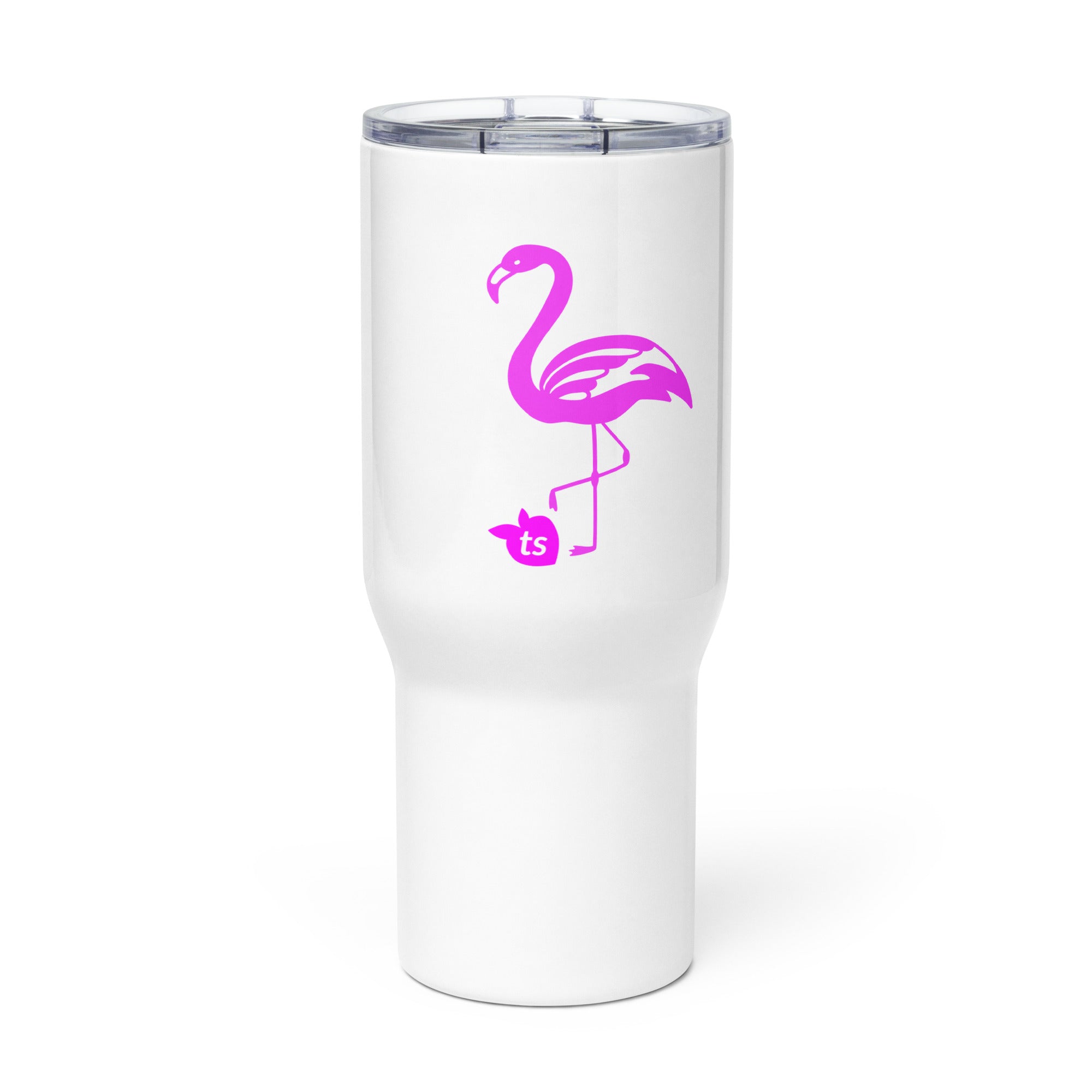 tsgabrielle® • Flamant 🦩 Rose • Travel Mug with a Handle • 2 Sizes