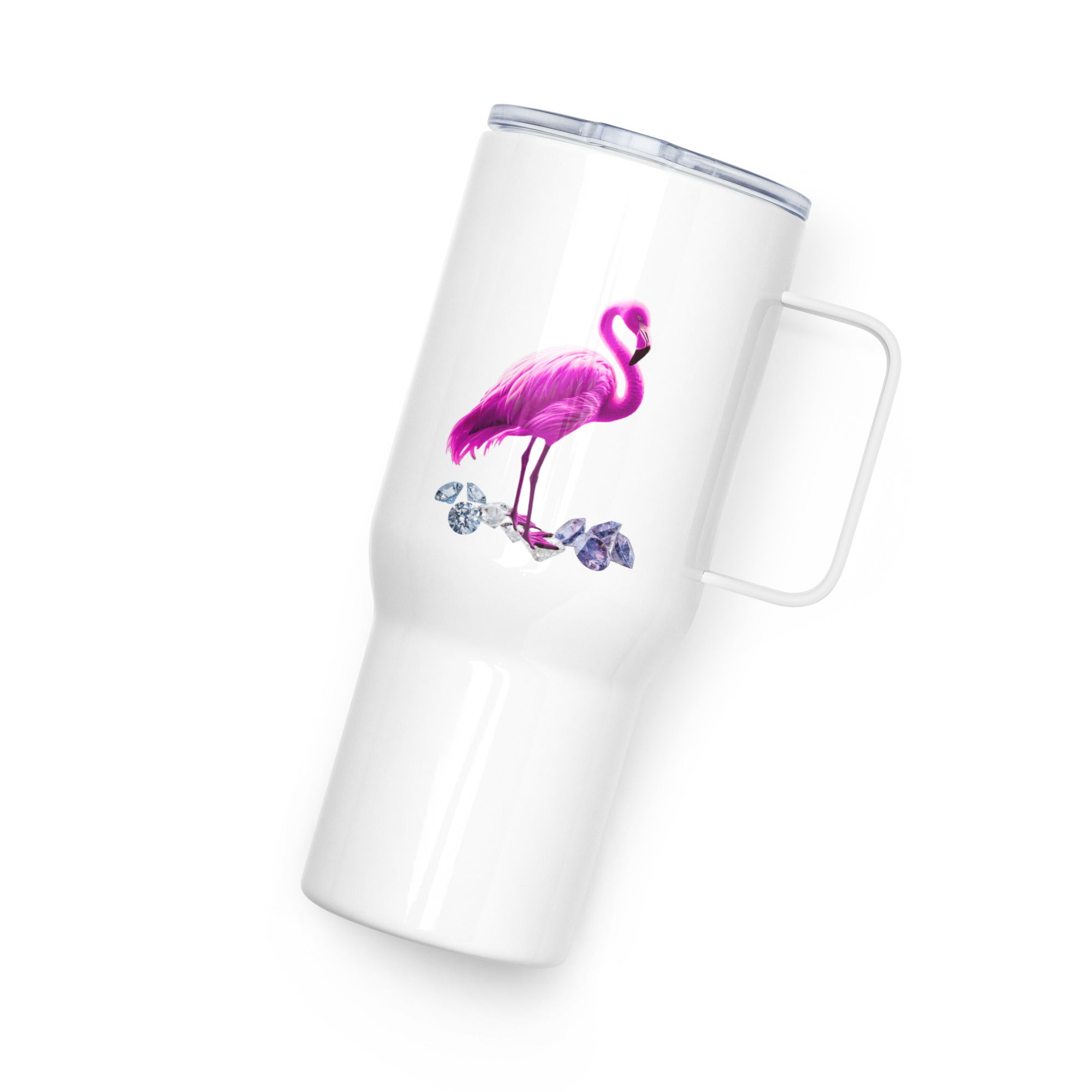 tsgabrielle® • Flamant 🦩 Rose • Travel Mug with a Handle • 2 Sizes •