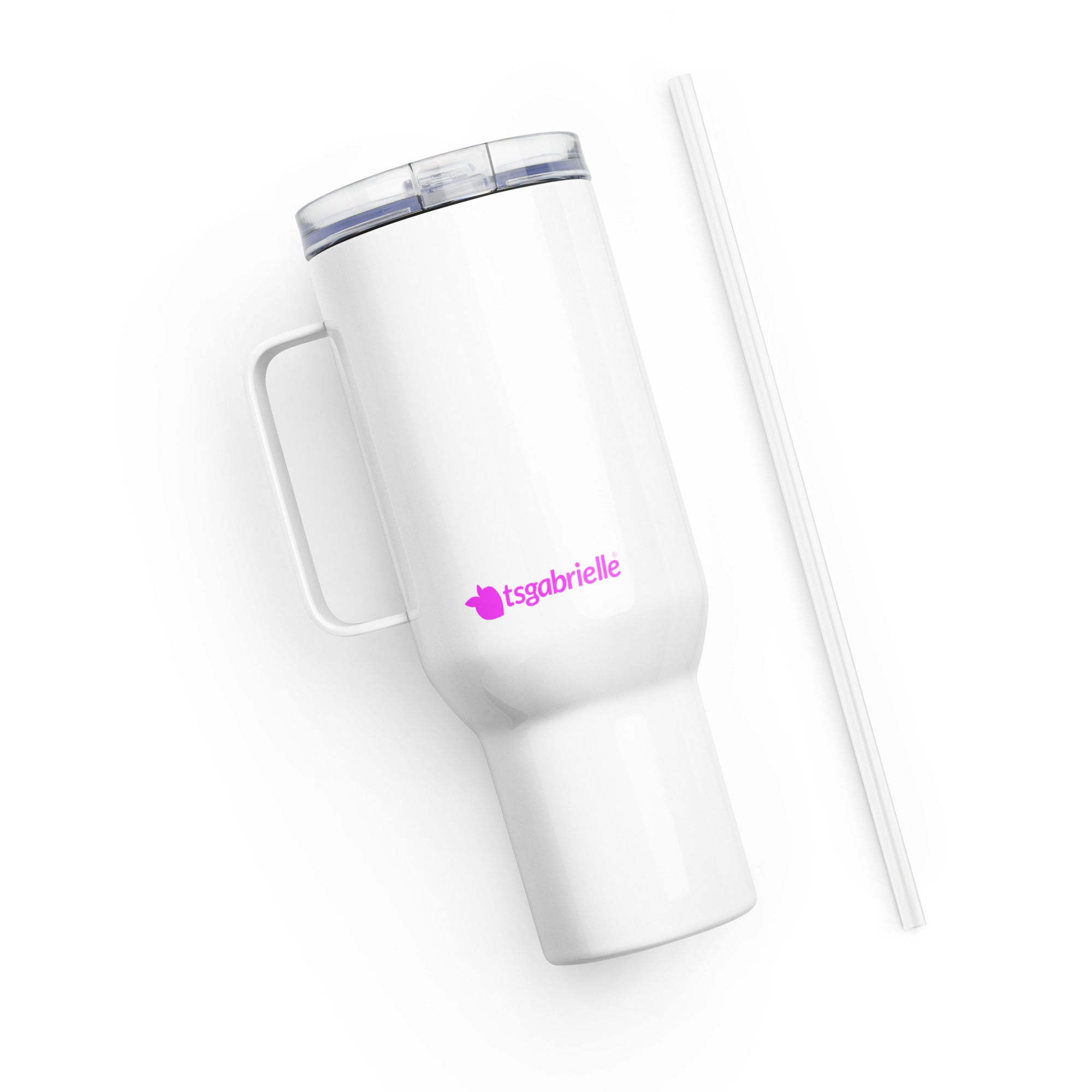 tsgabrielle® • Flamant 🦩 Rose • Travel Mug with a Handle • 2 Sizes •