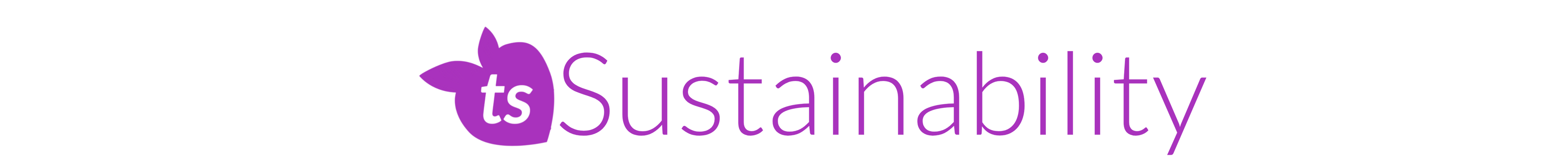 Logo of ts Sustainability with a purple and pink color scheme.