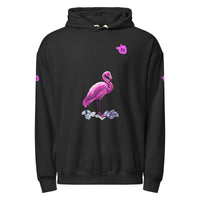 tsgabrielle® • For Her • Flamant 🦩 Rose • Garment-Dyed Lightweight Hoodie • Black • Black Cotton