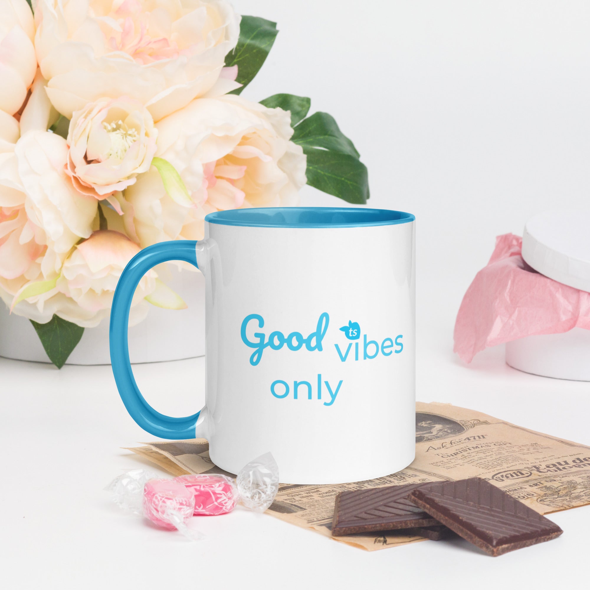 tsgabrielle® • Good Vibes Only • Mug with Color Inside • Ceramic • 11 oz