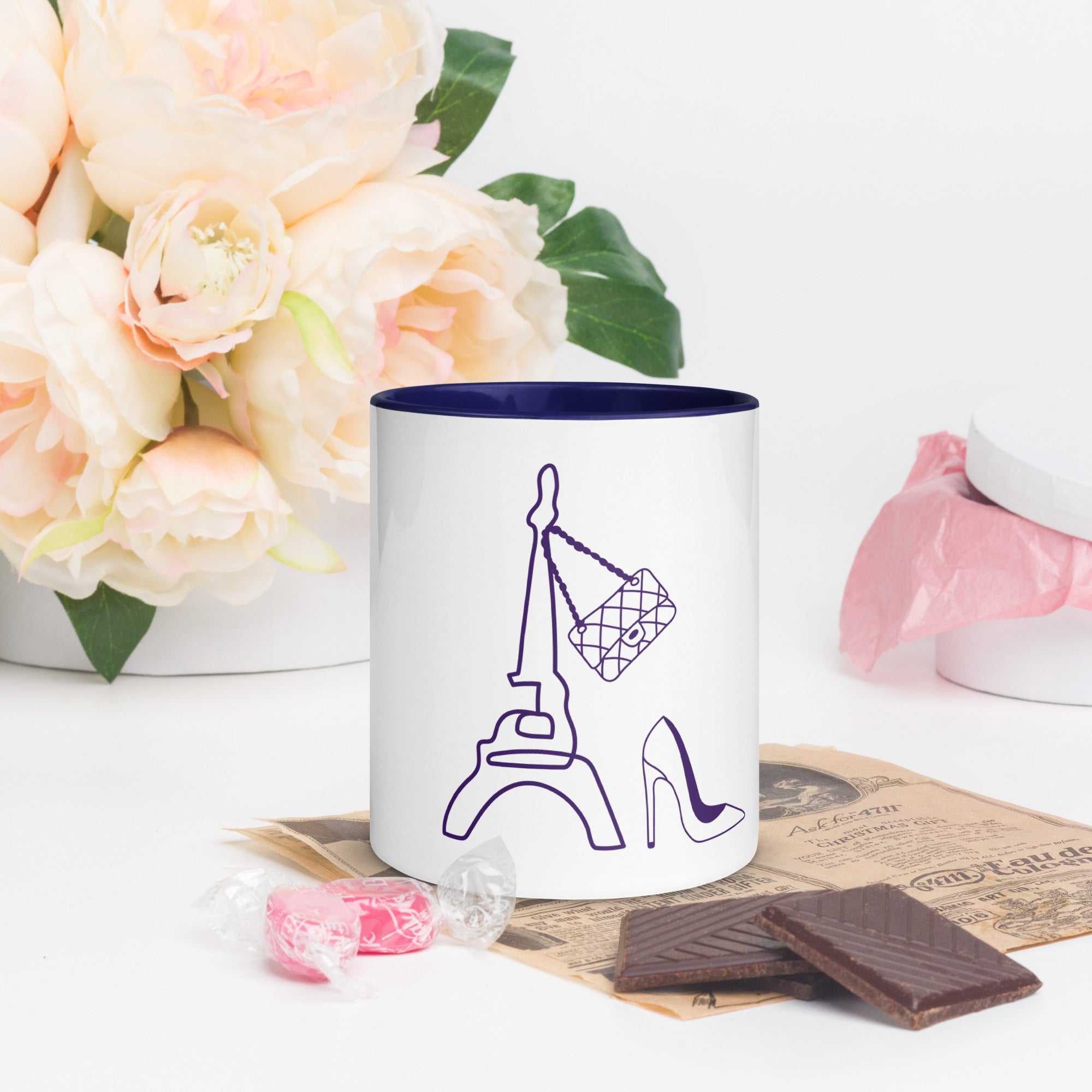 tsgabrielle® • Paris - Eiffeltårnet • Krus med farve indeni • Keramik • 325 ml