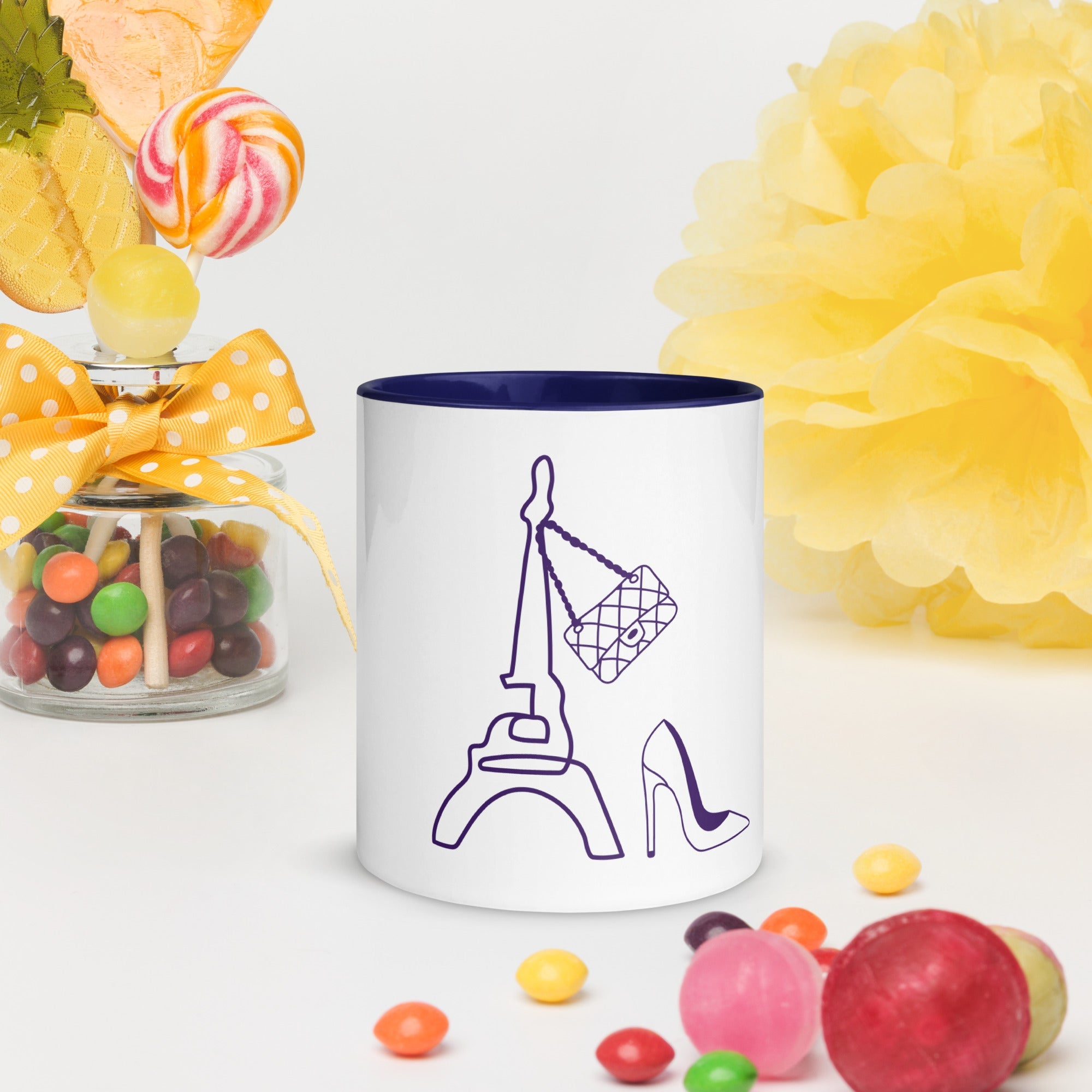 tsgabrielle® • Paris - Eiffeltårnet • Krus med farve indeni • Keramik • 325 ml