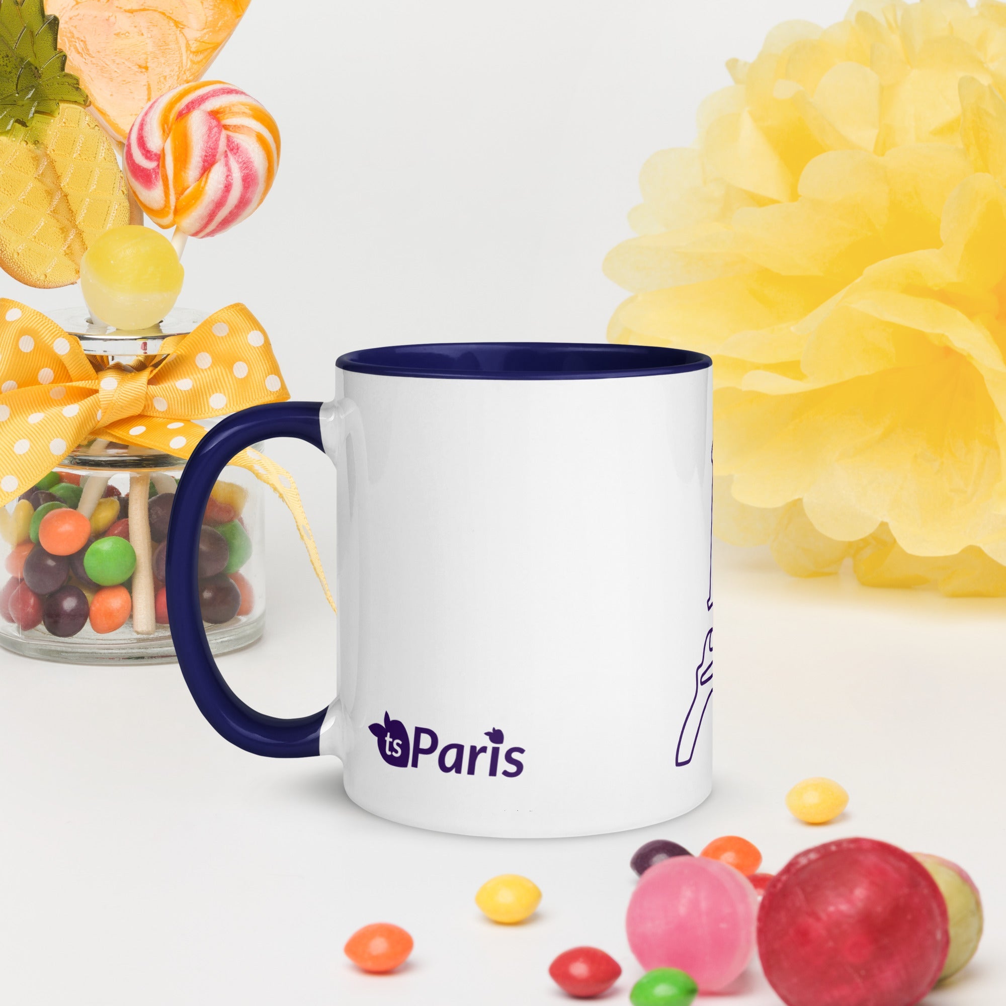 tsgabrielle® • Paris - Eiffeltårnet • Krus med farve indeni • Keramik • 325 ml