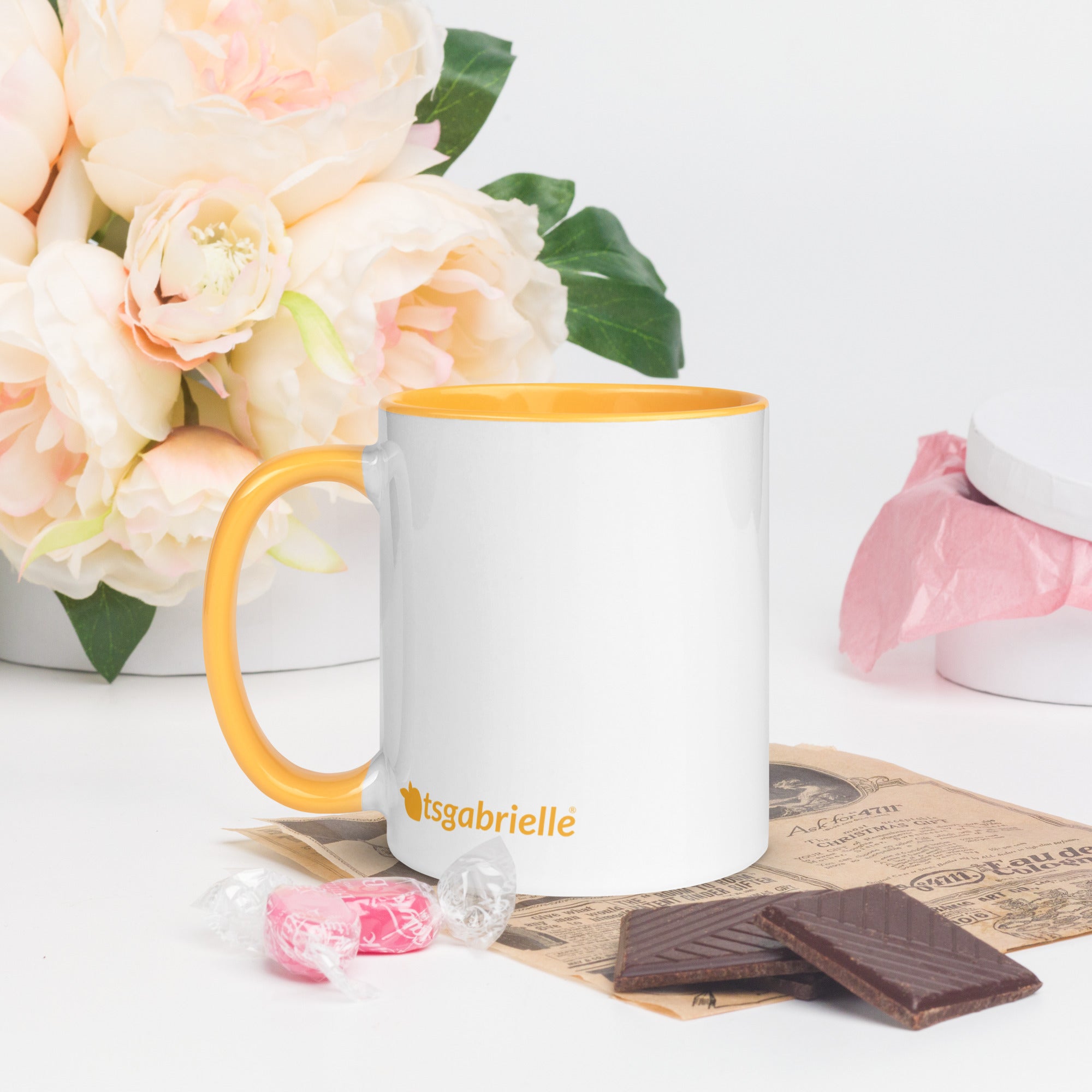 tsgabrielle® • Mug with Color Golden Yellow Inside • 11 oz