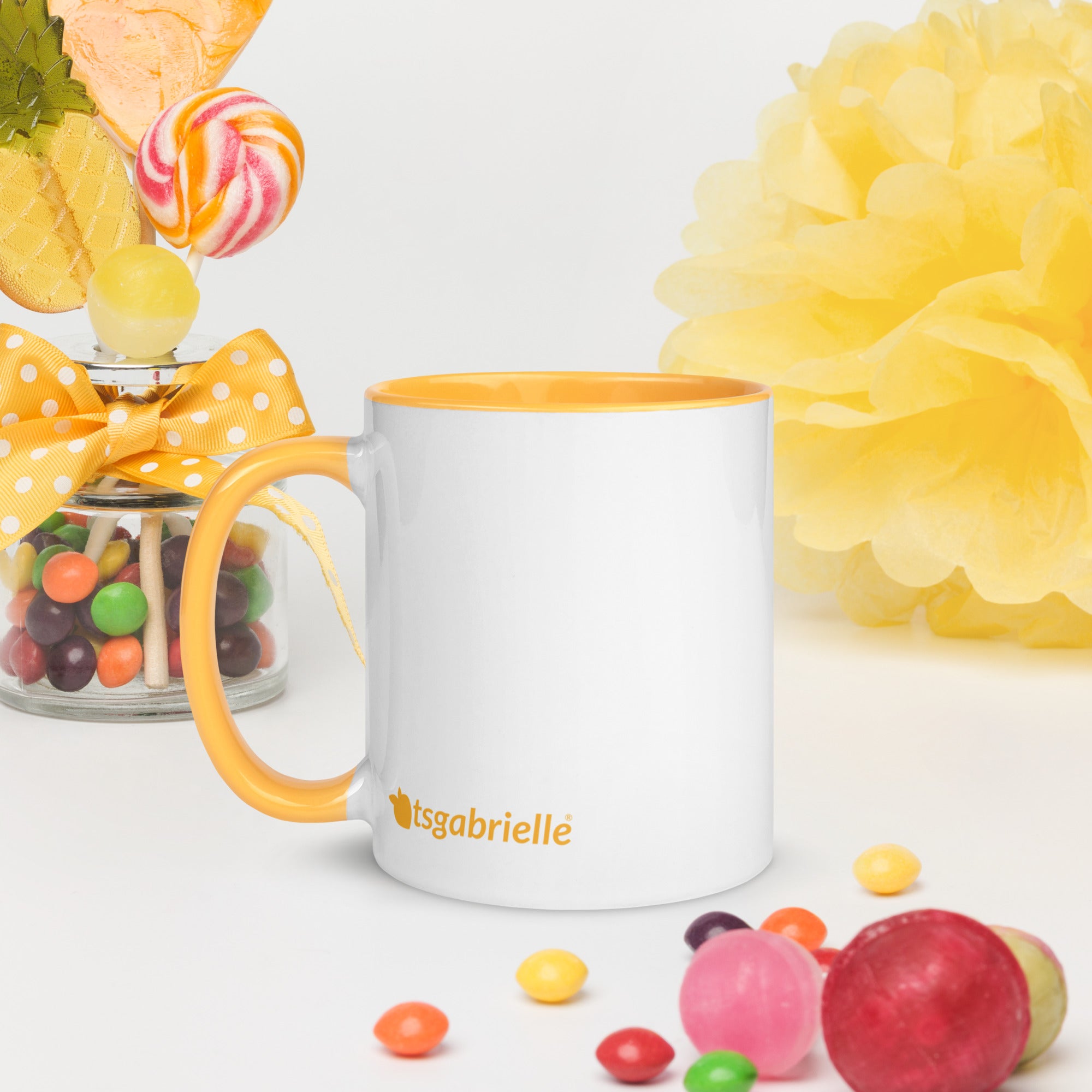 tsgabrielle® • Mug with Color Golden Yellow Inside • 325 ml