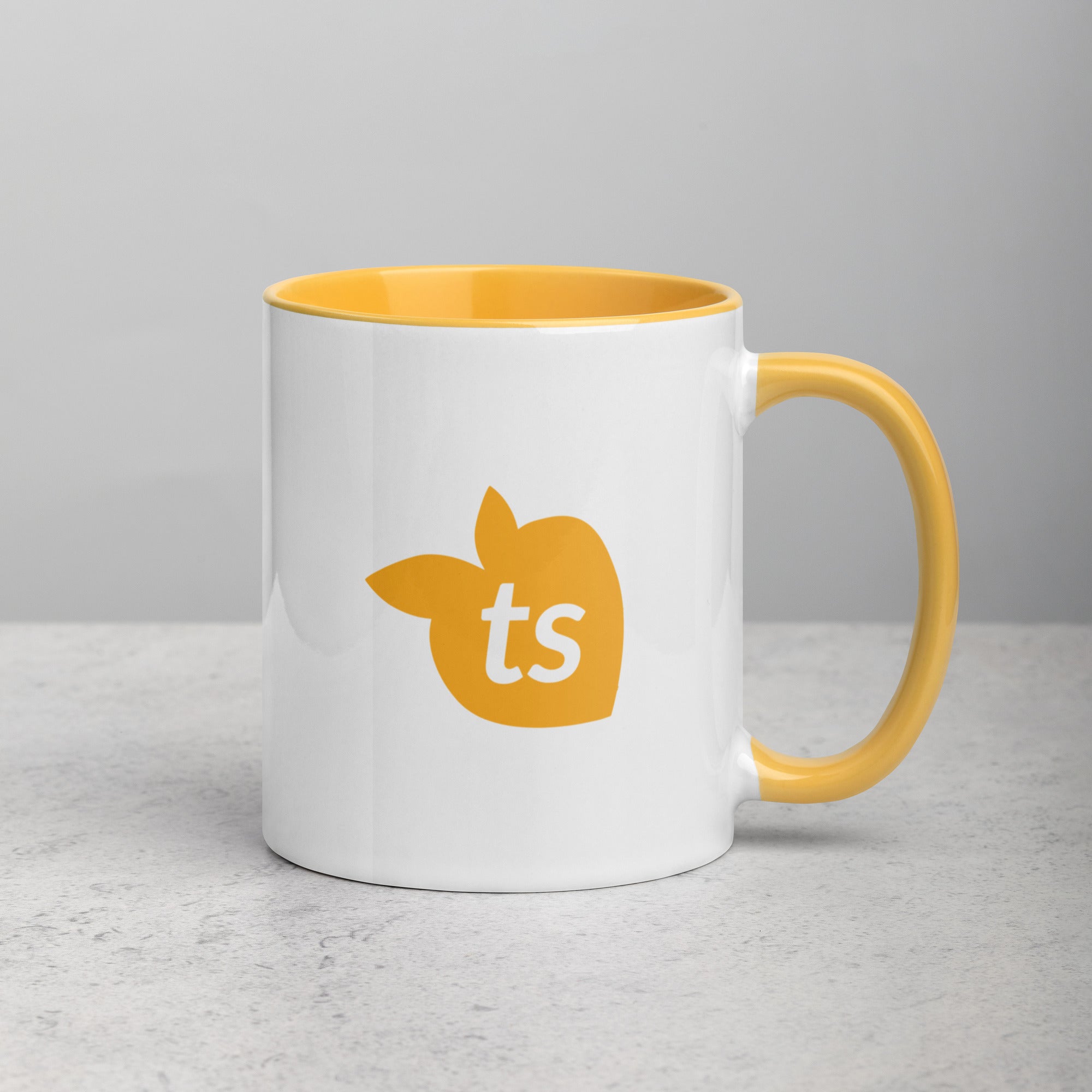 tsgabrielle® • Mug with Color Golden Yellow Inside • 325 ml