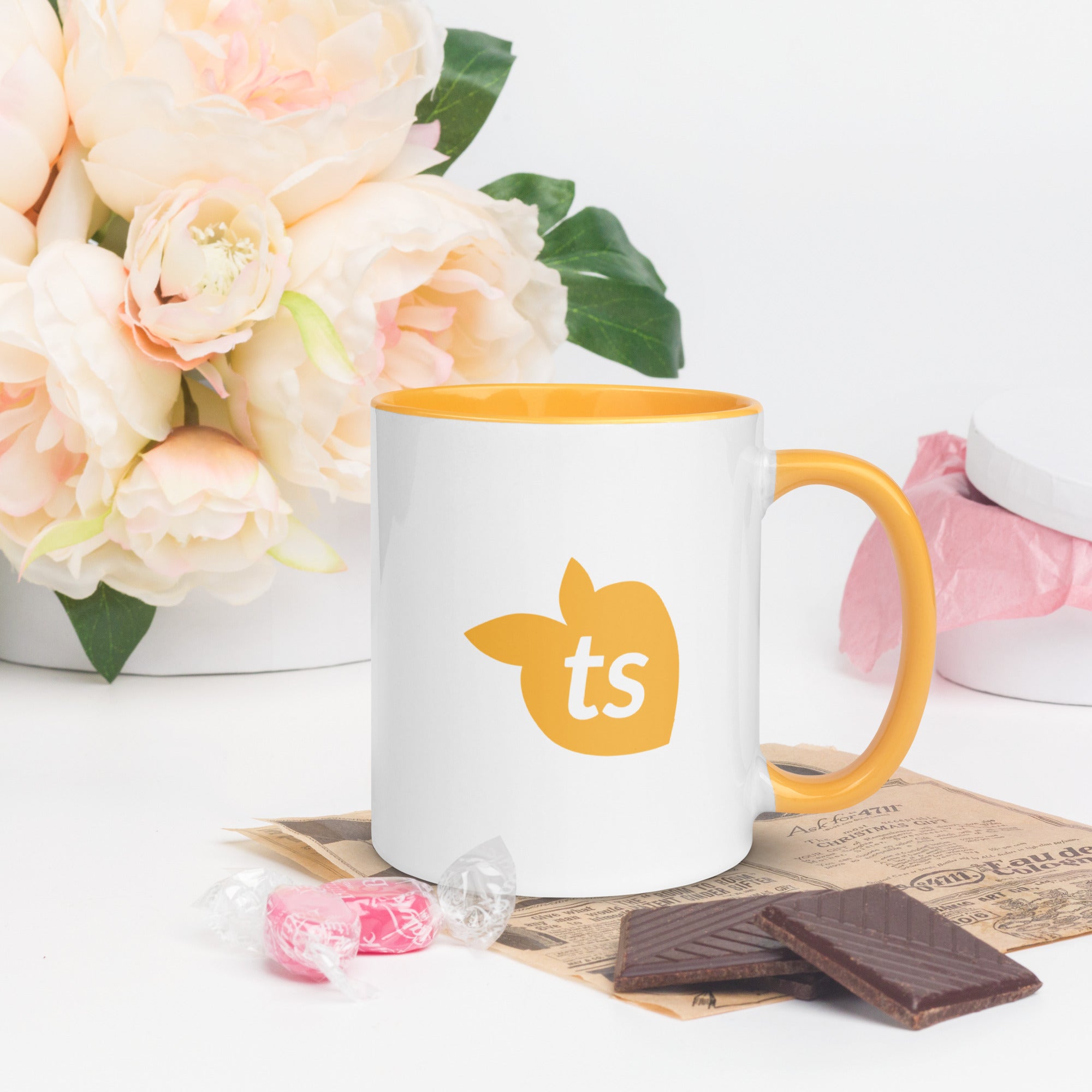 tsgabrielle® • Mug with Color Golden Yellow Inside • 11 oz