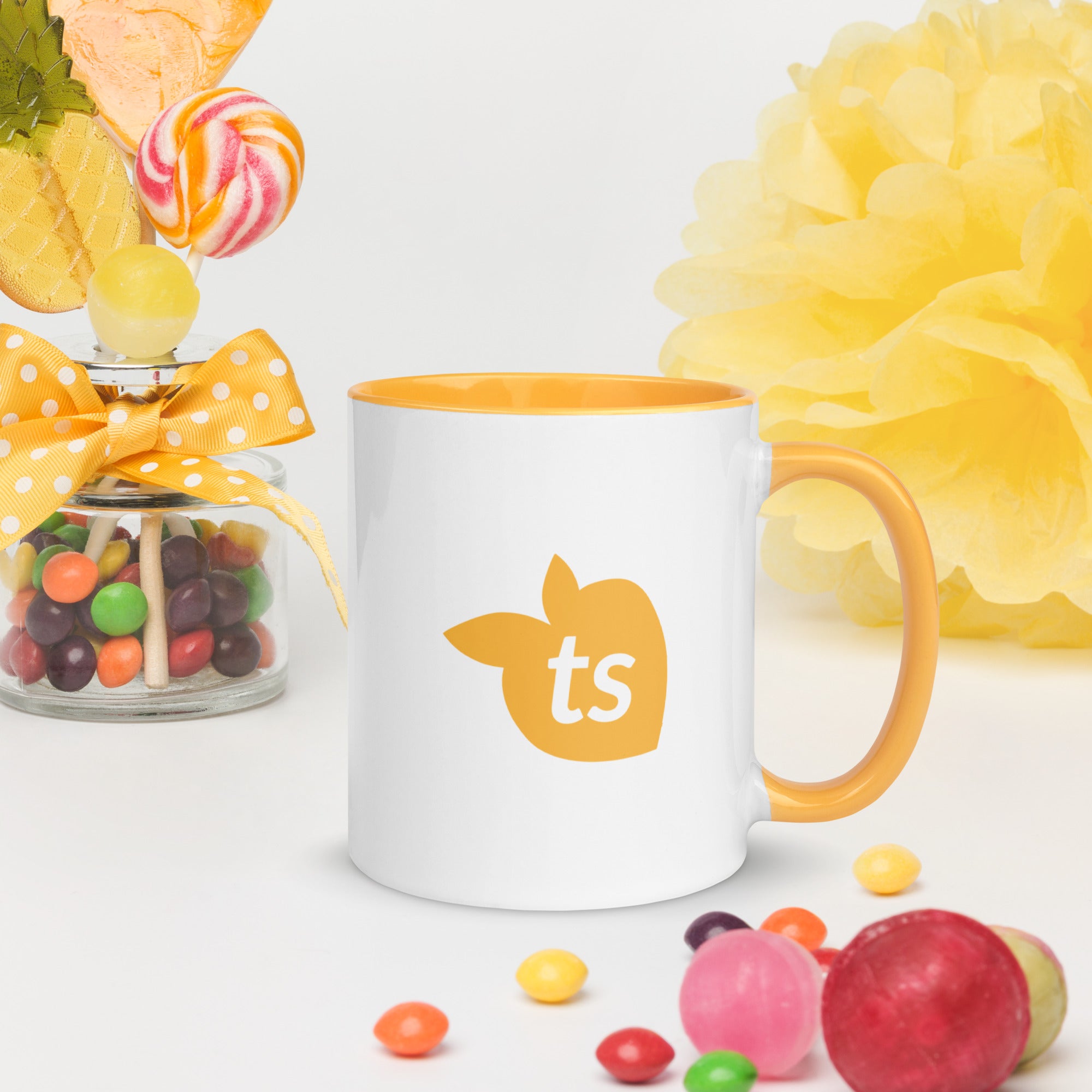 tsgabrielle® • Mug with Color Golden Yellow Inside • 325 ml
