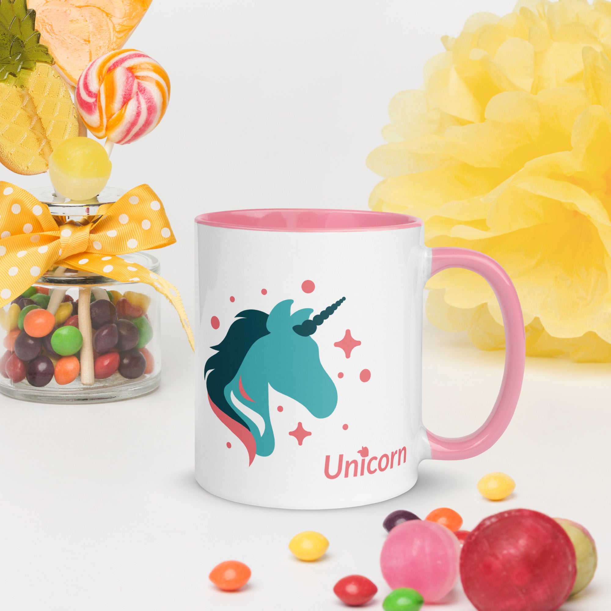 tsgabrielle • Mug with Color Inside • Unicorn - Seraphina • Ceramic • 11 OZ